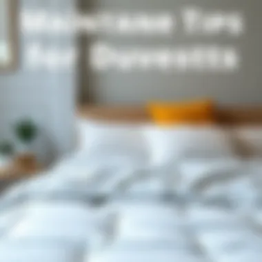 Tips for maintaining heavyweight down alternative duvet inserts displayed visually