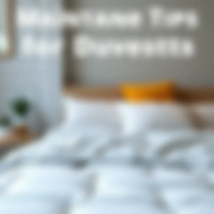 Tips for maintaining heavyweight down alternative duvet inserts displayed visually