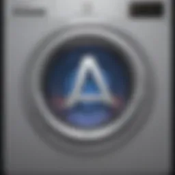 Detailed illustration of machine washable symbol