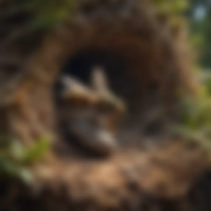 An illustration depicting ecological factors influencing wasp nesting sites
