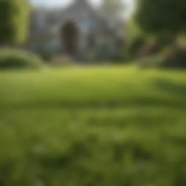 Lush Green Lawn: The Result of Effective Spring Fertilization A lush green lawn showcasing the effects of spring fertilizer application
