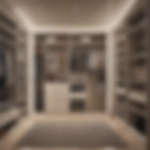 Detailed diagram of various closet dimensions