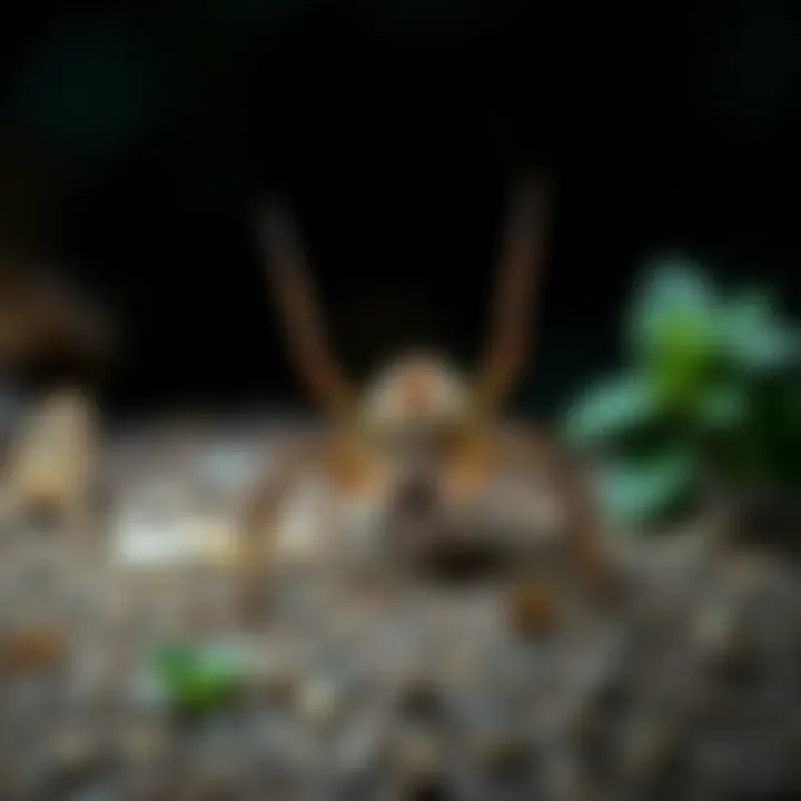 Natural habitat showing spiders in a balanced ecosystem