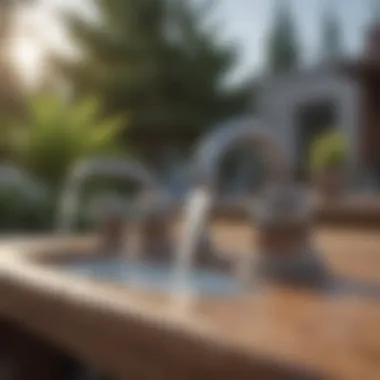 Various types of outdoor faucet covers displayed on a table.