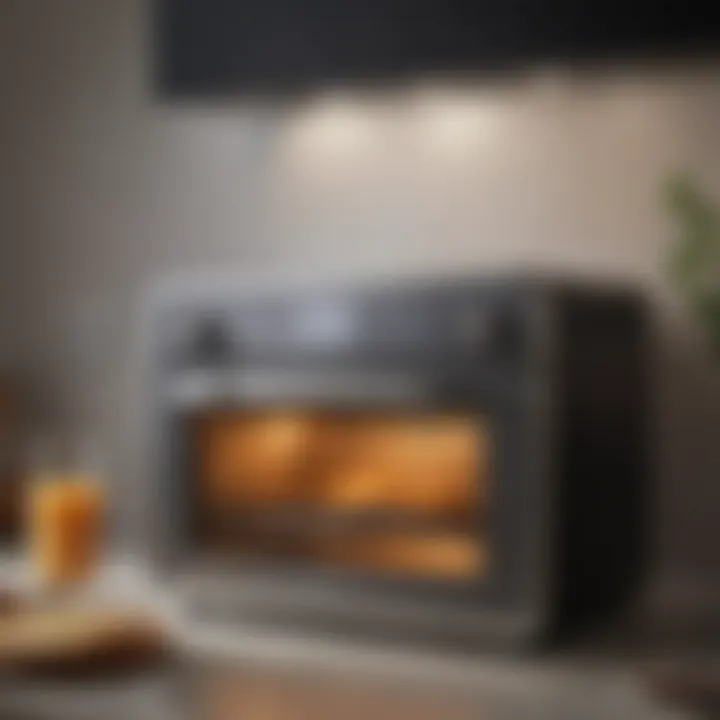 User-friendly interface of a tall toaster oven