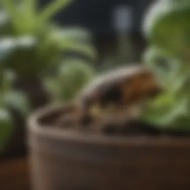Visual representation of common pests in container gardening