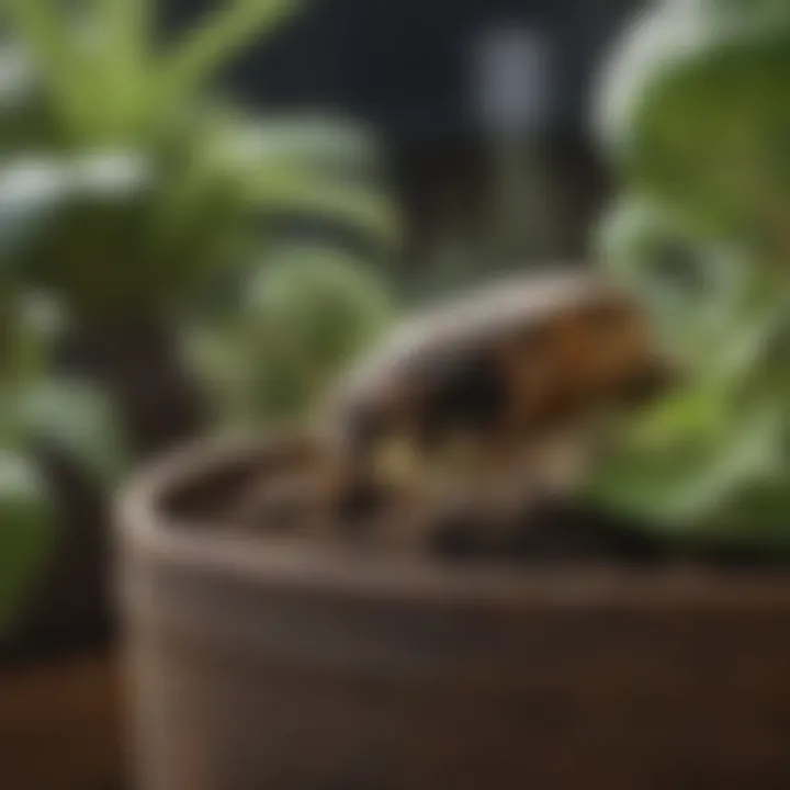 Visual representation of common pests in container gardening