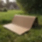 Cardboard sheets laid out on grass