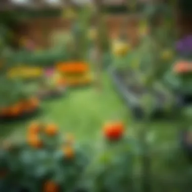 An eco-friendly garden showcasing a variety of organic solutions.