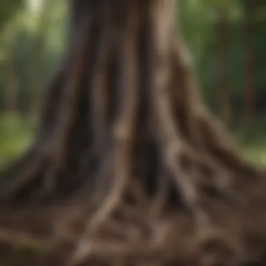 The Importance of Roots in Ecosystem Health A close-up of tree roots and soil health