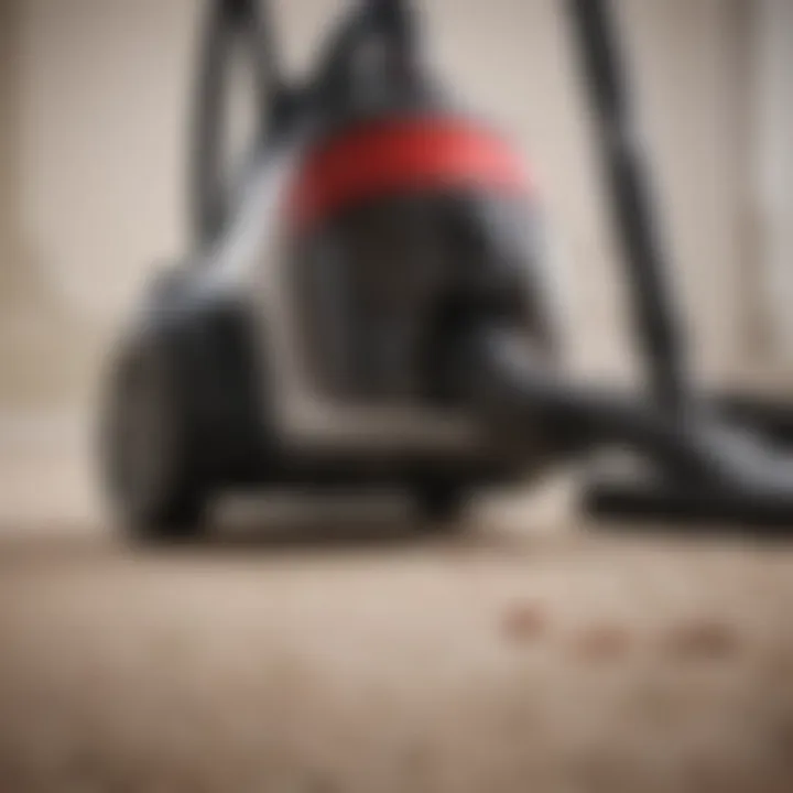 Close-up of vacuum cleaner technology