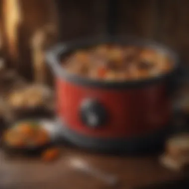 Hearty Meal Prepared with the Wolf Gourmet Crock Pot A delicious stew simmering inside the wolf gourmet crock pot
